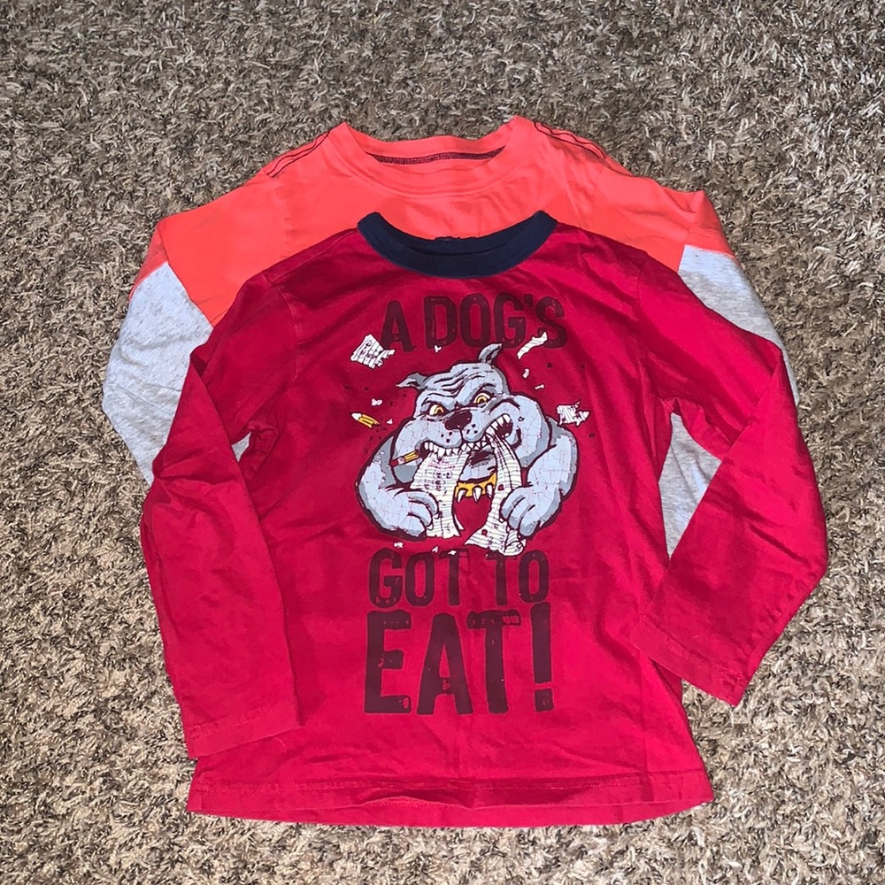 Two boys long sleeve shirts.